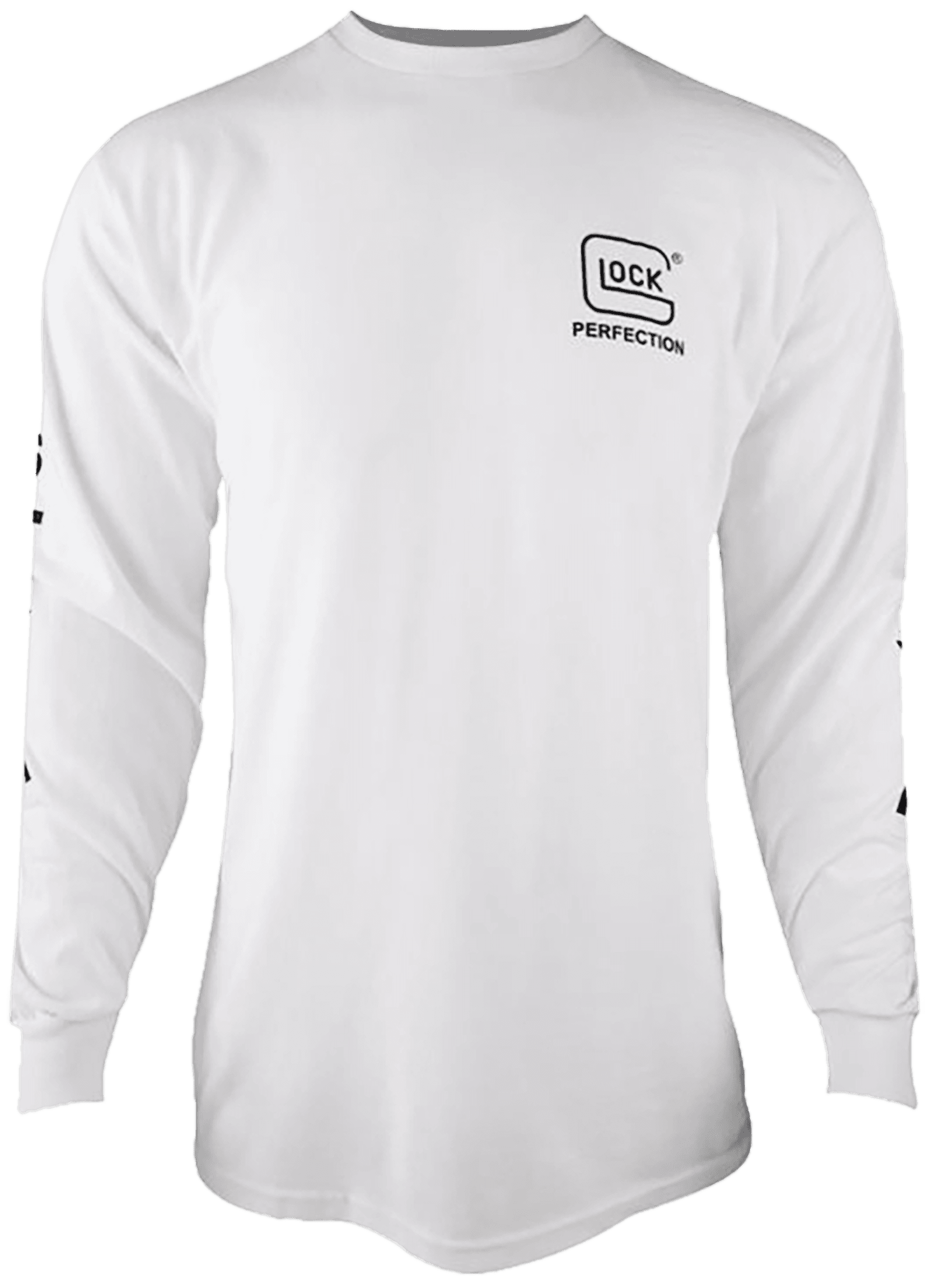 Glock AP96092 Perfection Long Sleeve Tee White Pre-Shrunk Cotton Long Sleeve Small