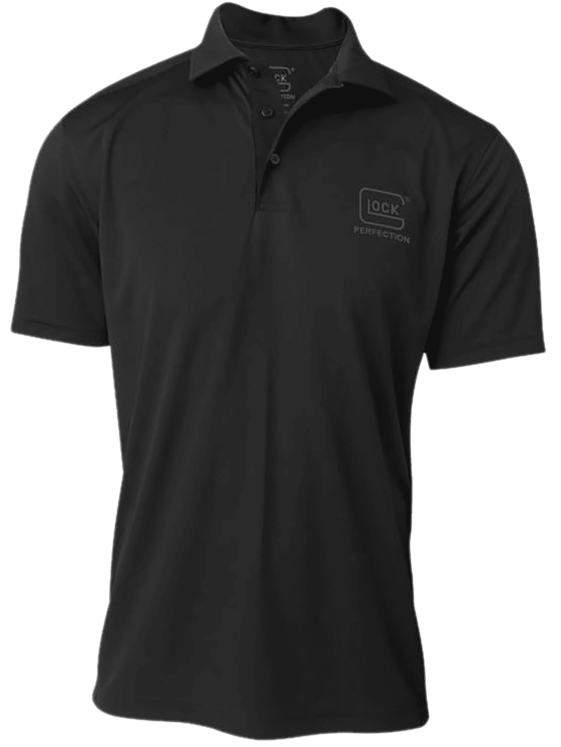 Glock AP96211 Glock Perfection Polo Black Polyester Mesh Short Sleeve Small