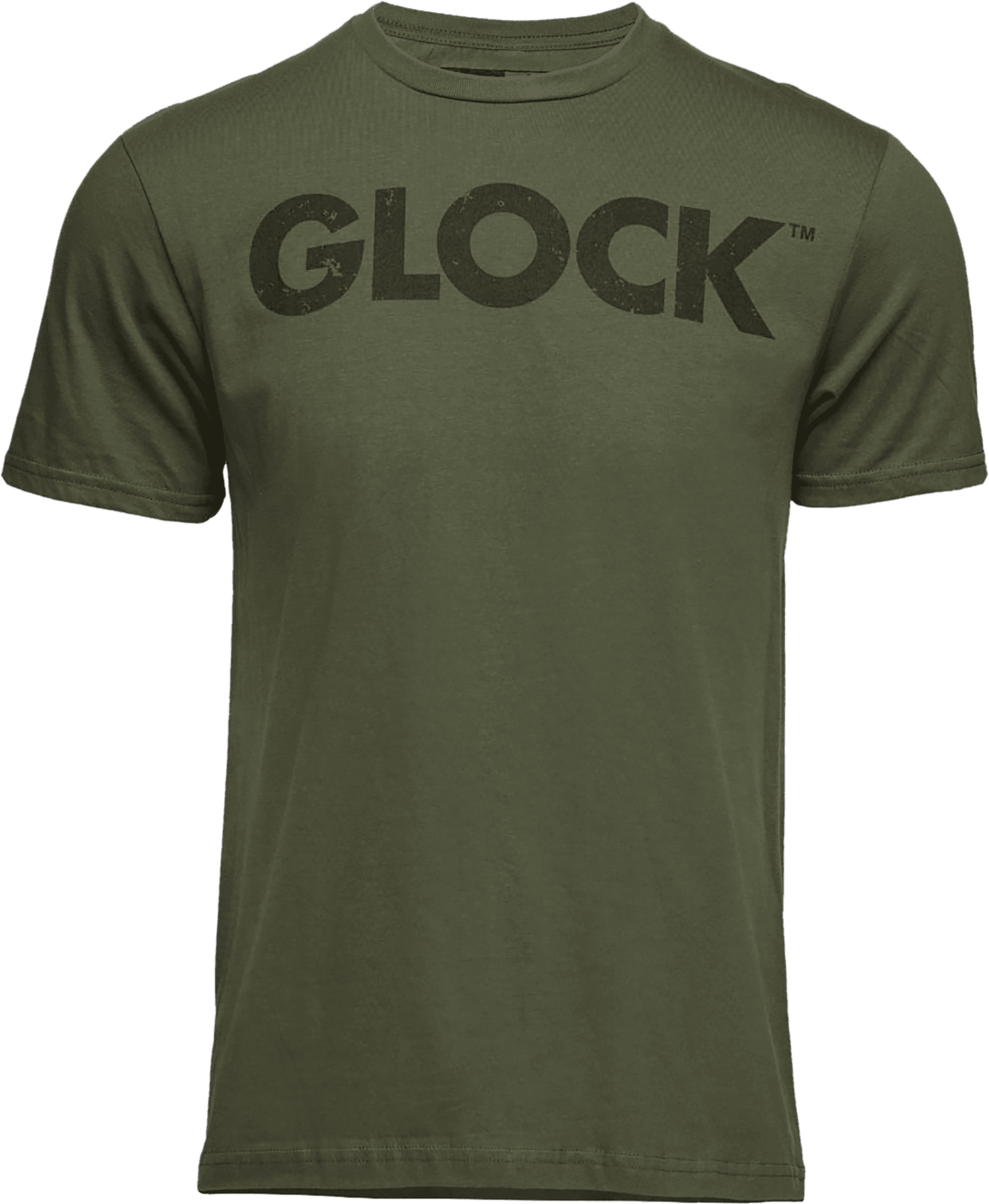 Glock AP96158 Caliber Tee Military Green Ringspun Cotton Short Sleeve Large