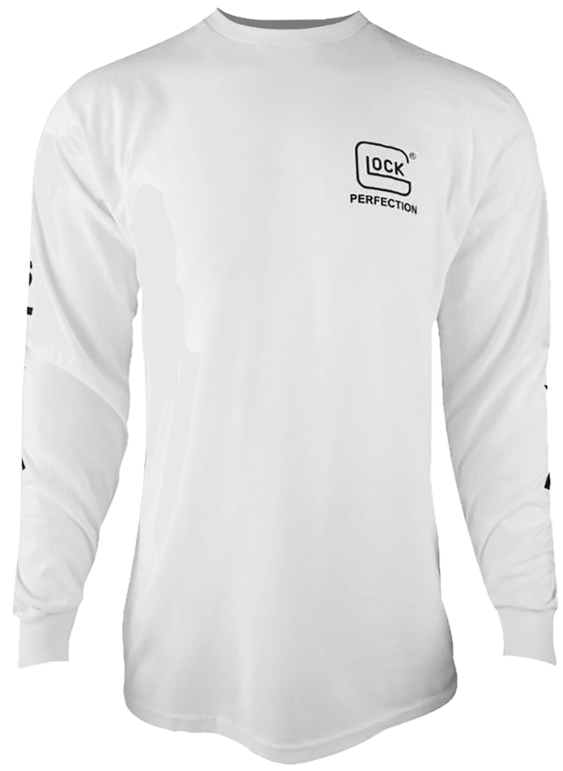 Glock AP96095 Perfection Long Sleeve Tee White Pre-Shrunk Cotton Long Sleeve XL
