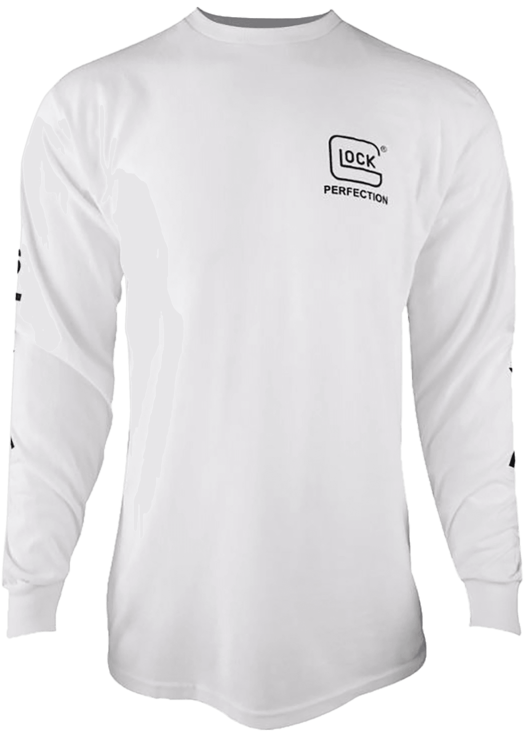 Glock AP96097 Perfection Long Sleeve Tee White Pre-Shrunk Cotton Long Sleeve 3XL