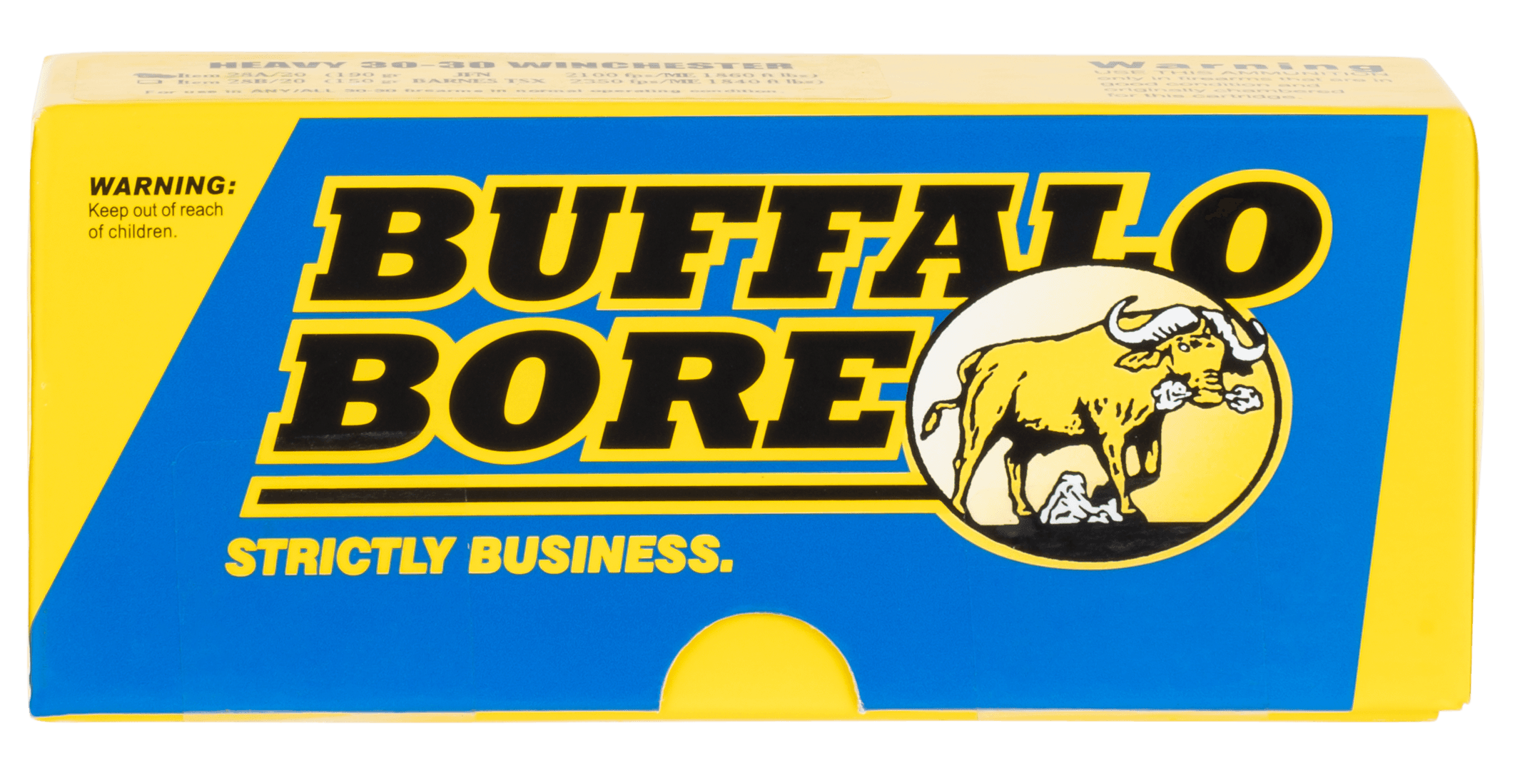 Buffalo Bore Ammunition 28A20 Heavy Strictly Business 30-30Win 190gr Semi Jacketed Flat Point 20 Per Box/12 Case
