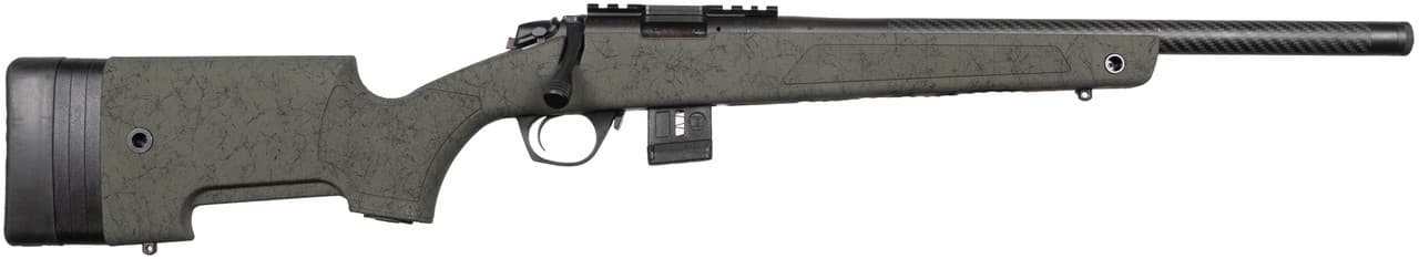 Bergara BMR-X Competition Rifle 17 HMR Black/Green 18 in. Carbon Fiber Barrel