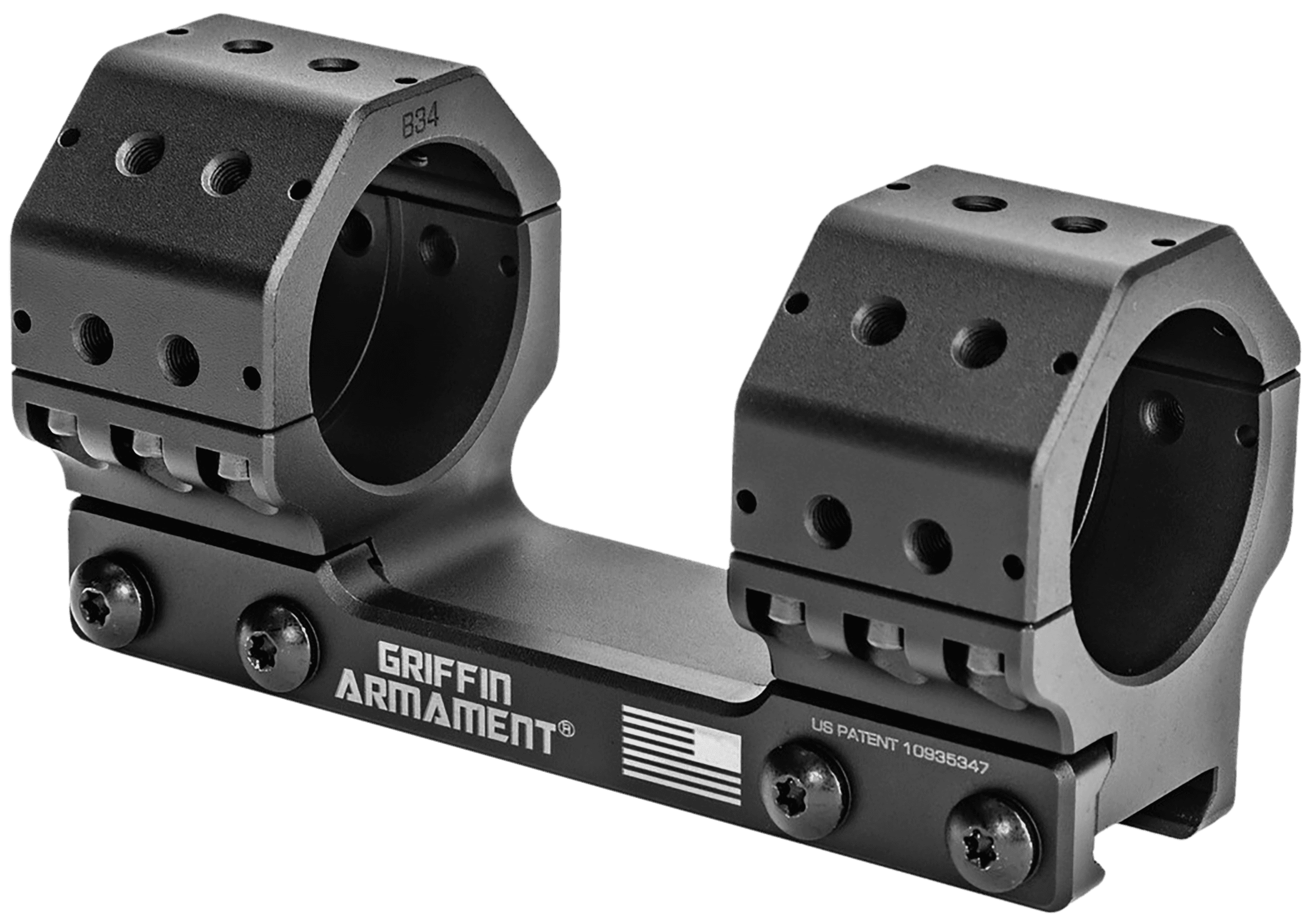 Griffin Armament GSM135H34MM GPM Scope Mount Ring Combo 34mm 1.35in High