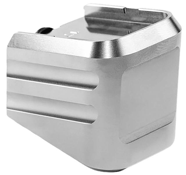 Cross Armory CRG+0MEG19SV Magazine Extension Fits Glock 19 23 32 Gen 1-5 Silver Aluminum