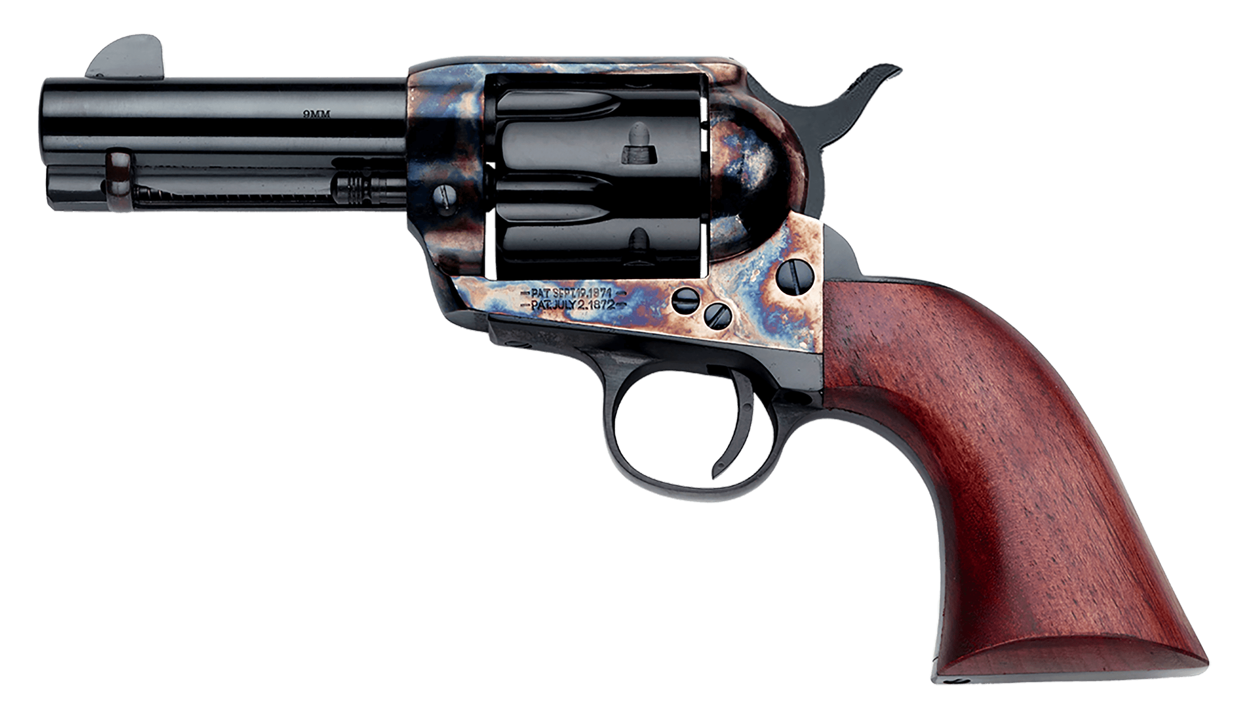 Pietta SA733024ML 9mm Luger 3.50" Walnut Grip