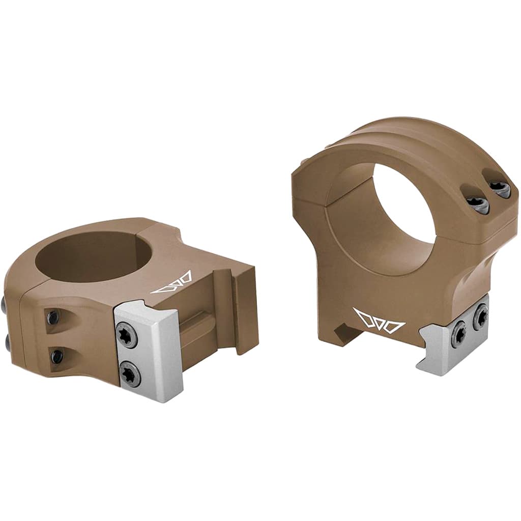 Warne Hyperlite Scope Rings Dark Earth 1in High
