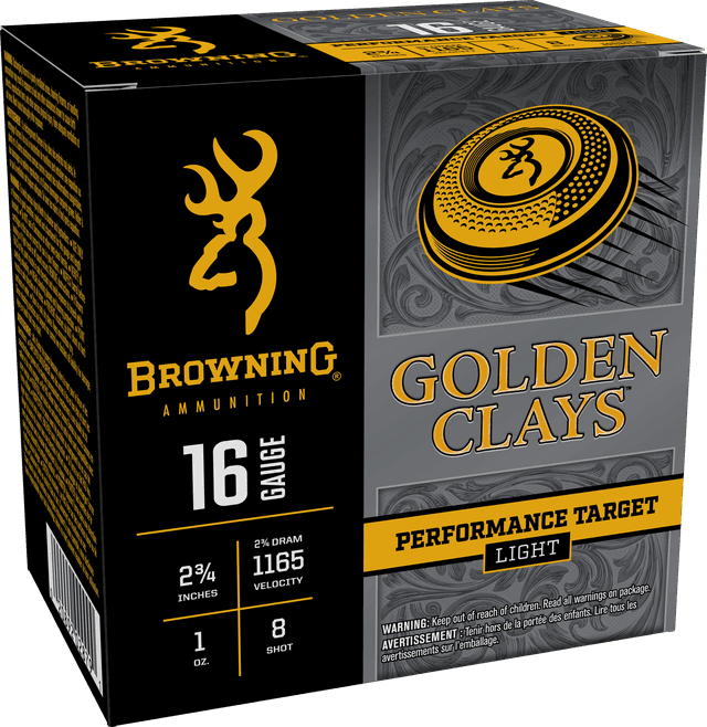 Browning Golden Clays 16 Gauge Shot 1 oz 25 Rounds