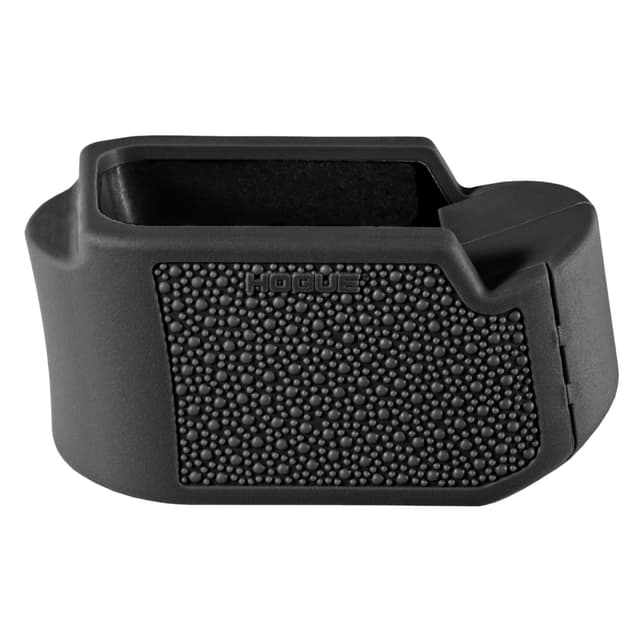 Hogue 18610 Extension Base Pad Fits Glock 19 Compatible w/ 10/15rd Magazines Black Overmolded Rubber
