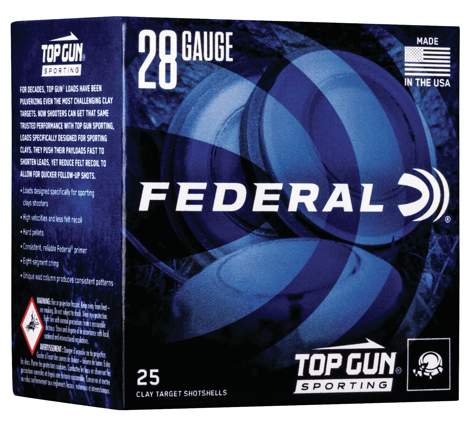 Federal, Top Gun Sporting, 28 Gauge, Shot, 3/4 oz, 25 Rounds