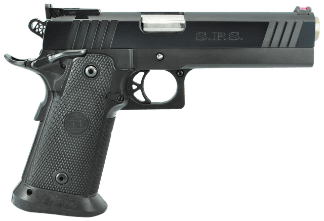 TriStar 85675 SPS Pantera 1911 9mm Luger 18+1, 5" Stainless Steel Barrel, Black Chrome Serrated Steel Slide, Black Steel Frame w/Beavertail, Black Polymer Grip