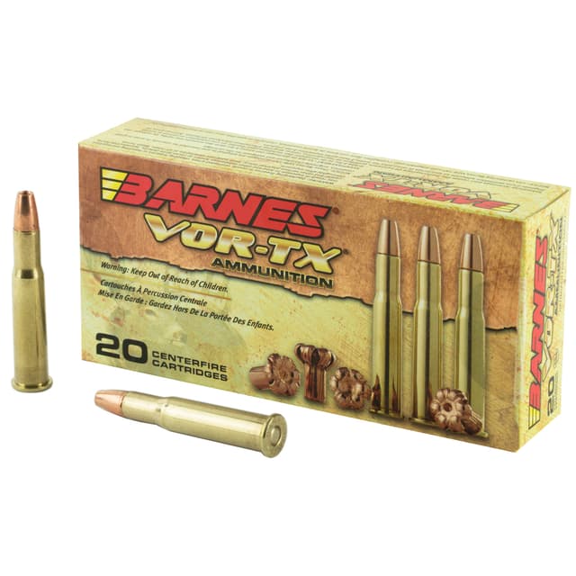 Barnes VOR-TX 30-30 Winchester TSX Flat Nose 150 Grain 20 Rounds