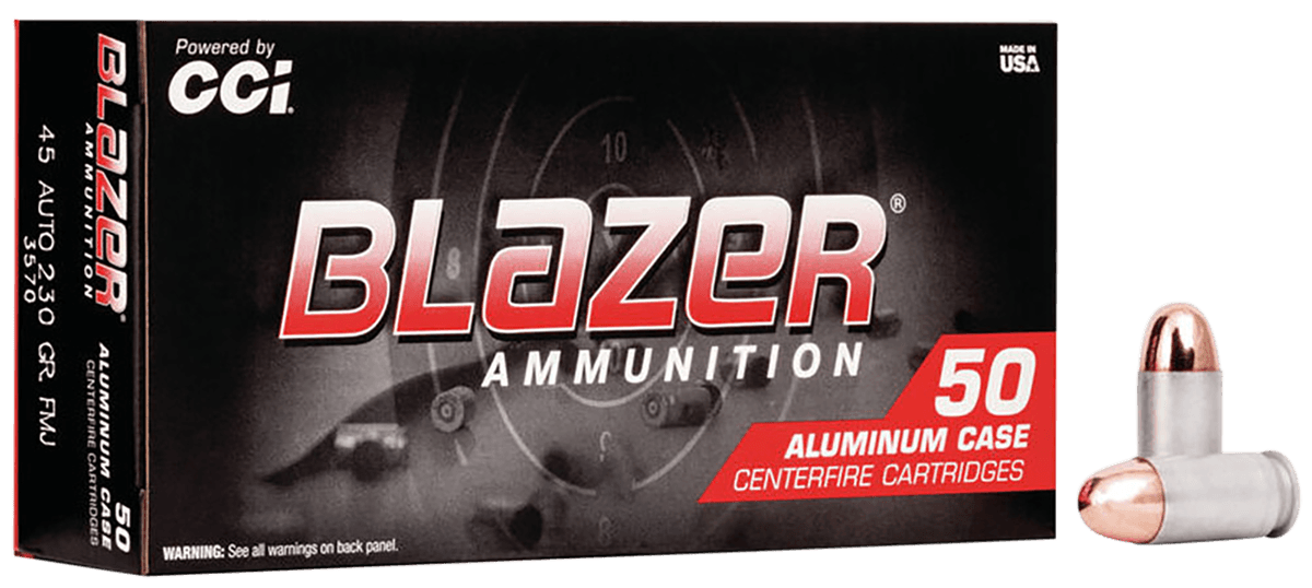 CCI Blazer Pistol Ammo 45 ACP 230 gr. FMJ 50 rd.