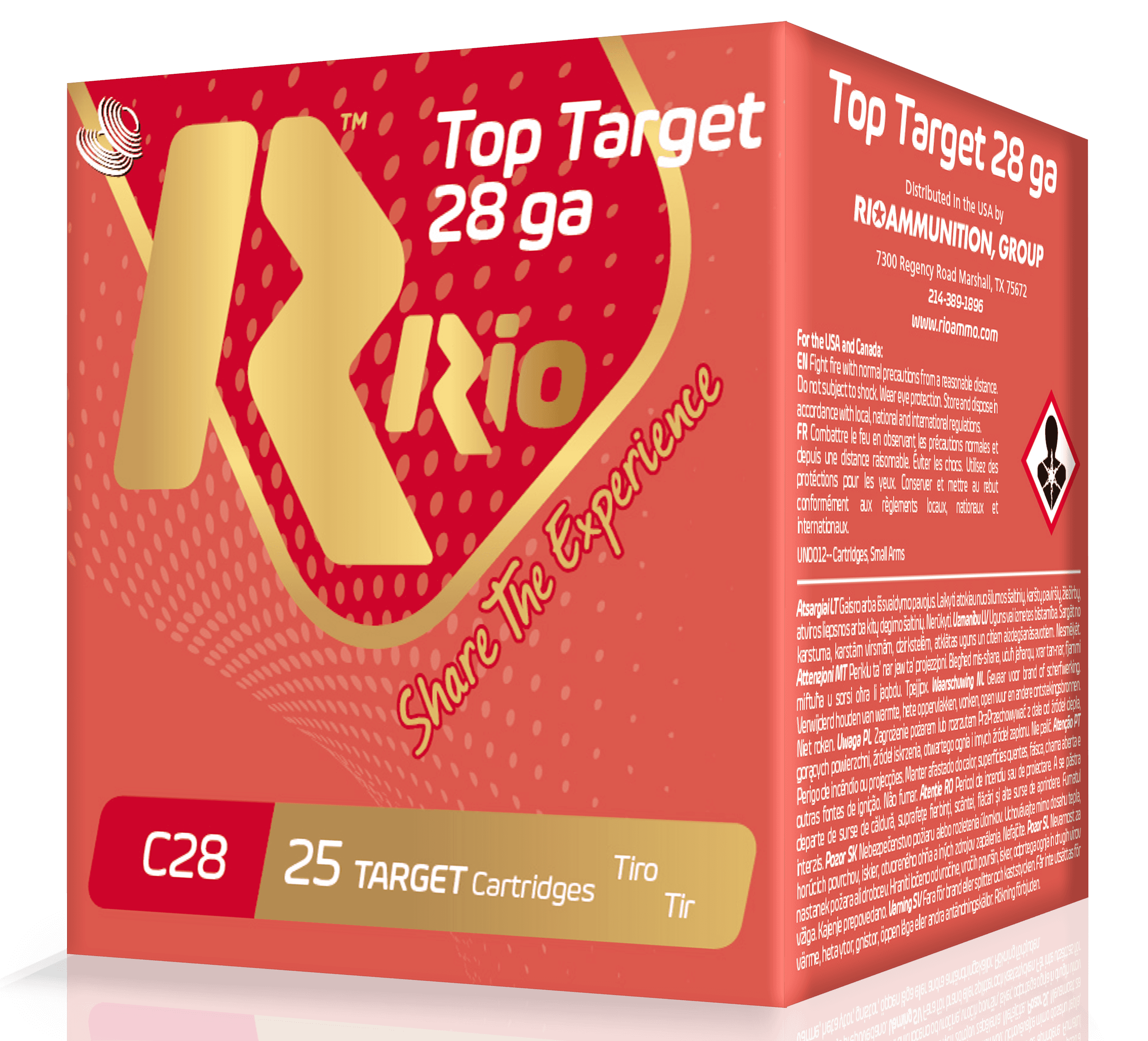 Rio Ammunition RC2875 Top Target 28 Gauge 2.75" 3/4 oz 7.5 Shot 25 Rounds