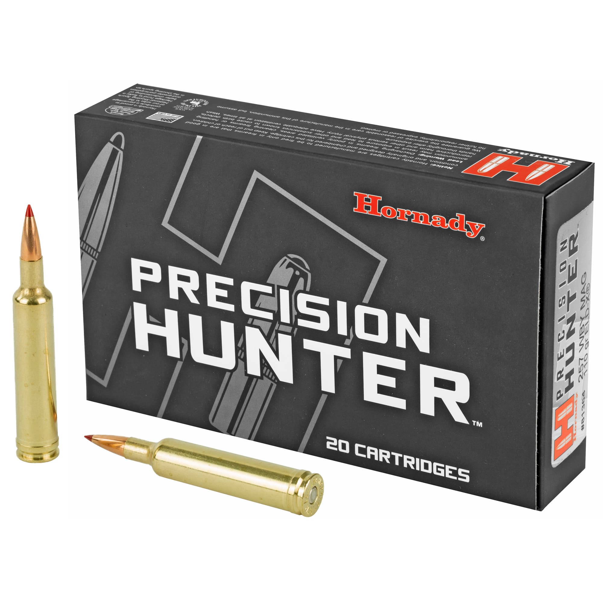 Hornady Precision Hunter 257 Weatherby Magnum Eld-x 110 Grain 20 Rounds