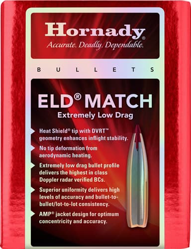 Hornady 245301 6mm .243 109gr Extremely Low Drag-Match 500 Per Box/6 Case