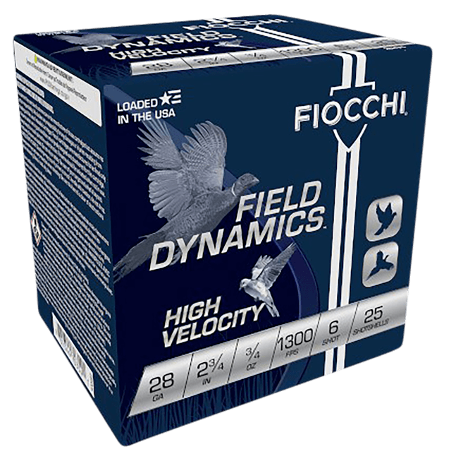 Fiocchi, 28HV6, 28 gauge, shot, 3/4 oz, 25 rounds