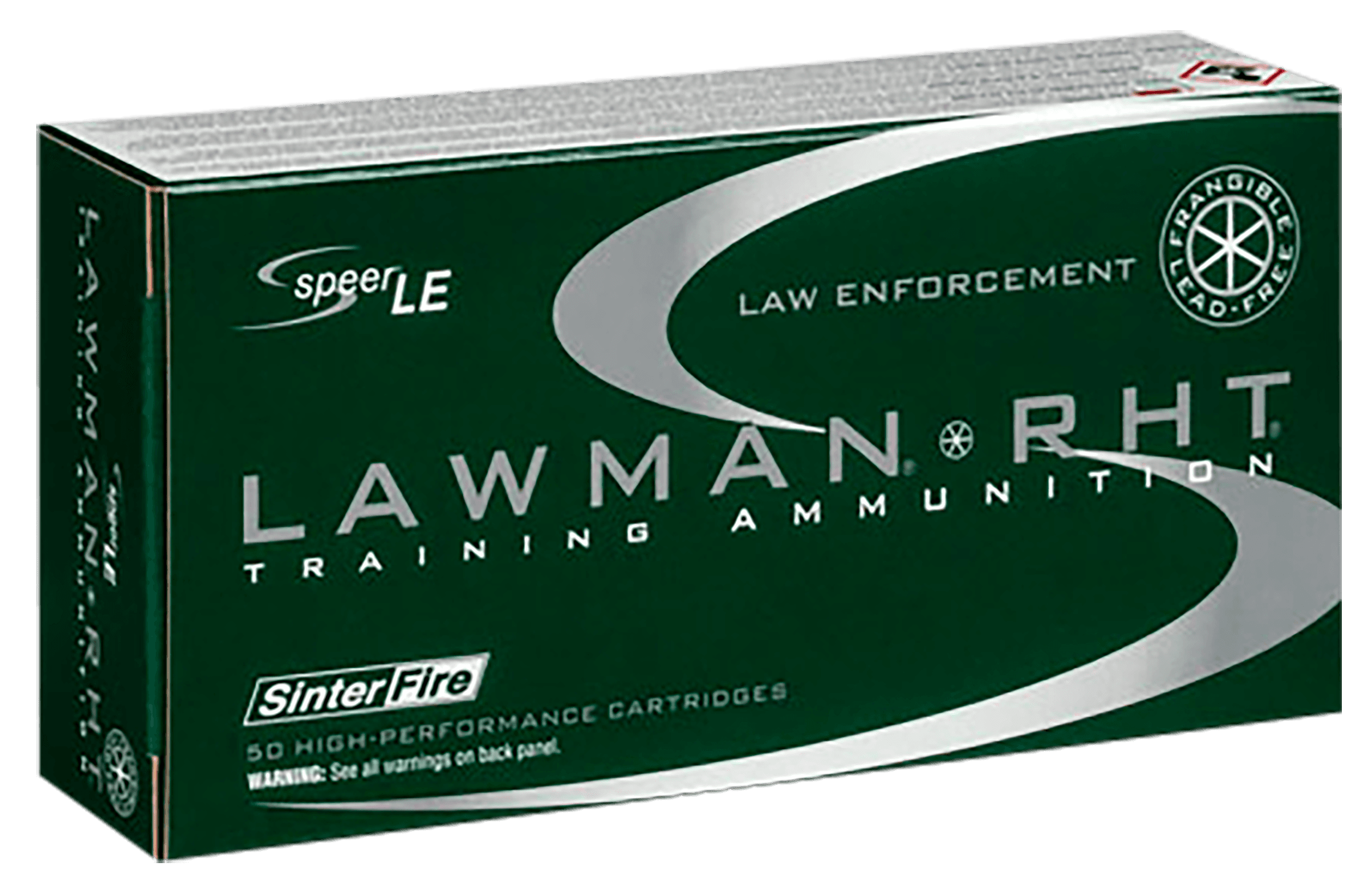 Speer, Lawman Training RHT, 40 S&W, SinterFire frangible, 125 Grain, 50 Rounds
