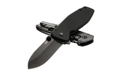 CRKT 2495K SQUID XM 2.95" Folding Drop Point Plain Black Stonewashed D2 Steel Blade/Black G10/SS Handle Includes Pocket Clip