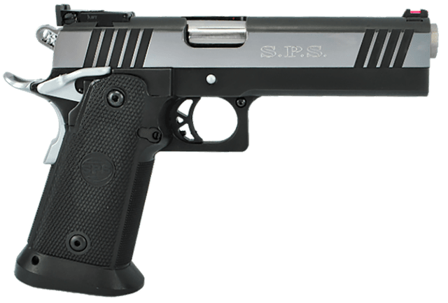 TriStar 85674 SPS Pantera 1911 9mm Luger 18+1, 5" Stainless Steel Barrel, Black Chrome Serrated Steel Slide, Black Steel Frame w/Beavertail, Black Polymer Grip