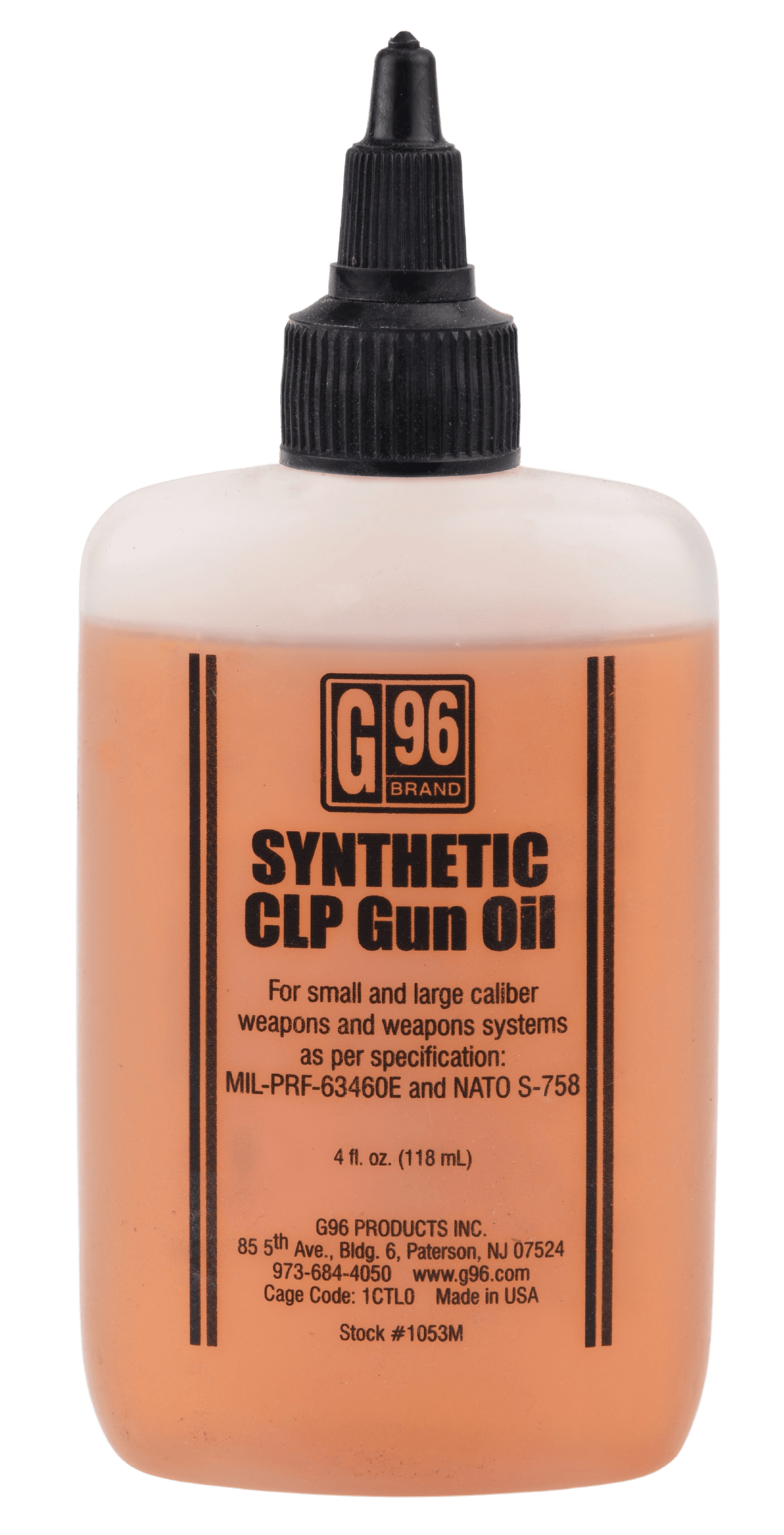 G96 1053 Synthetic Lube 4 oz Squeeze Bottle