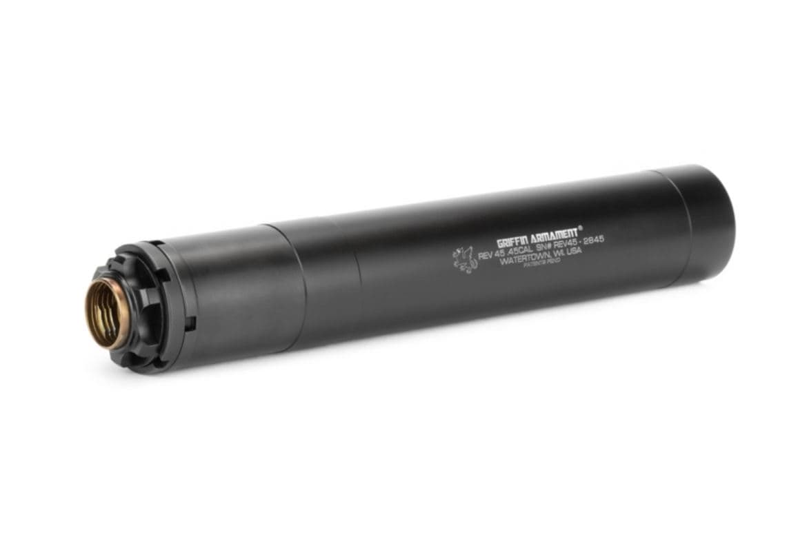 Griffin Armament Revolution 45 Suppressor - Black | .45 cal